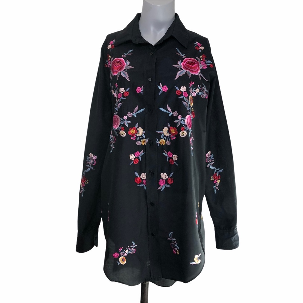 Zara Woman women’s blouse black silk blend size 28